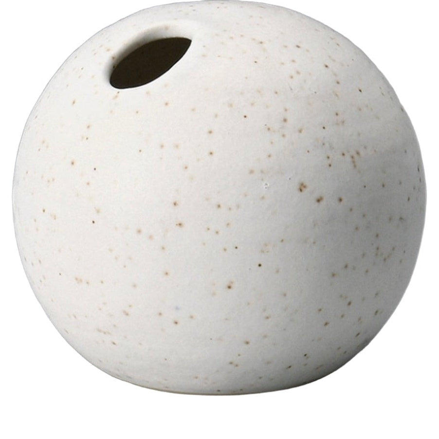 White Round Matte Dry Flower Vase