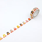 Unrolled Maneki Neko patterned masking tape