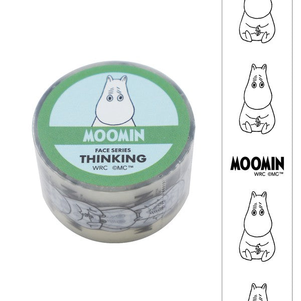 World Craft Moomin Face Clear Tape - Thinking