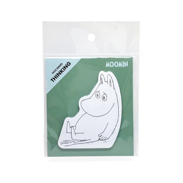 World Craft Moomin Face Sticky Notes - Thinking