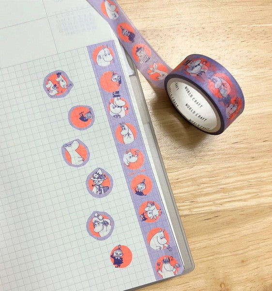 World Craft Moomin Masking Tape - Maru Purple