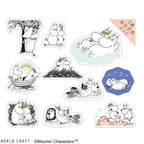 Moomin and Snorkmaiden clear PET flake stickers for journals