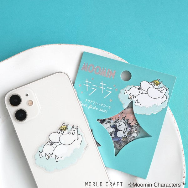 Moomin cloud sticker on smartphone lifestyle use case