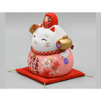 Yakushigama Daruma Maneki-Neko Sakura Pink Piggy Bank