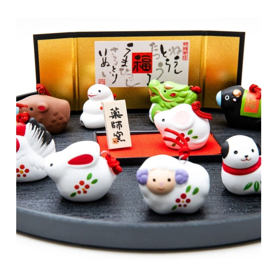 Yakushigama Twelve Zodiac Animal Circular Display Set