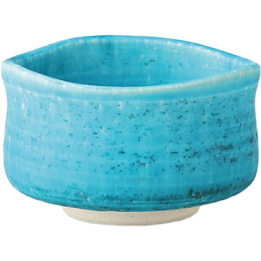 Yamaki Light Turquoise Blue Matcha Bowl