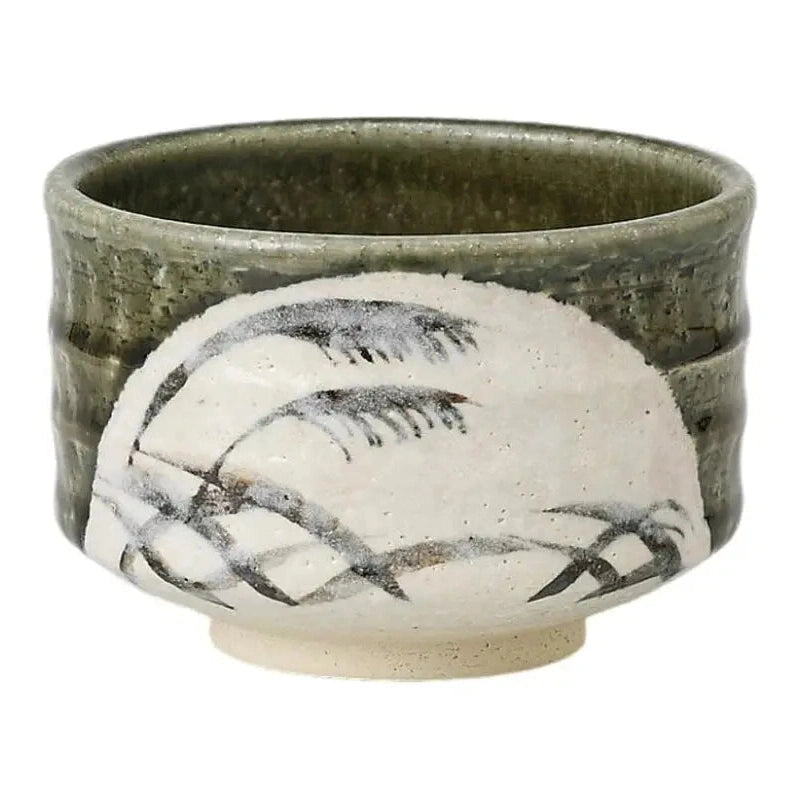 Yamaki Oribe Ash Matcha Bowl