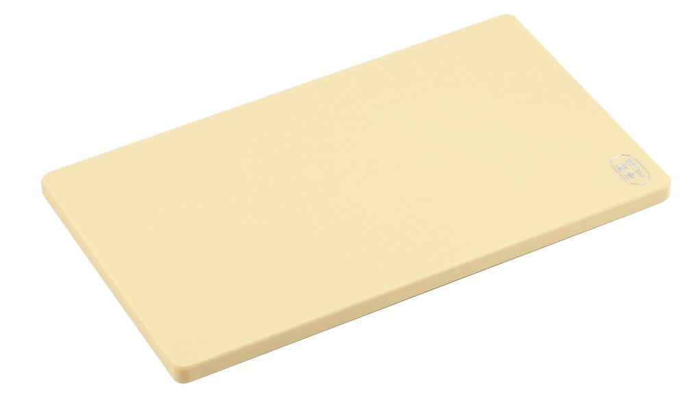 Yoshikawa beige elastomer chopping board top view with logo