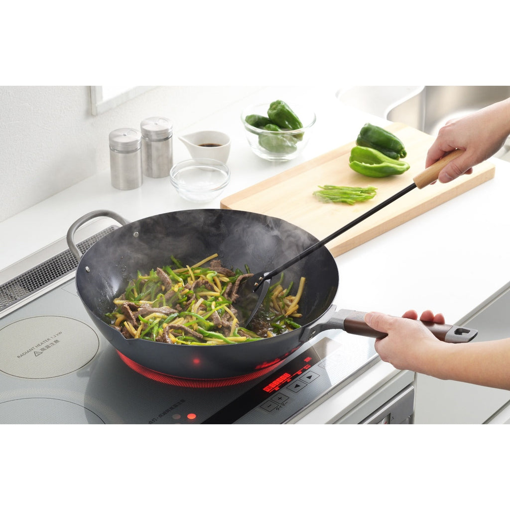 Yoshikawa Nitrided Iron Wok 33cm