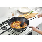 Yoshikawa Nitrided Iron Wok 33cm