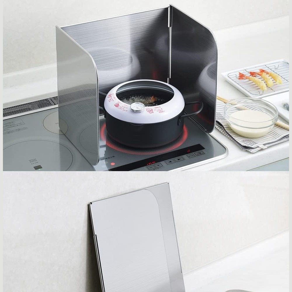 Yoshikawa Stainless Steel Foldable Kitchen Splatter Guard