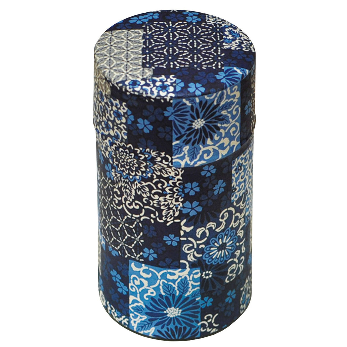 Youbi Navy Ichimatsu Tea Canister