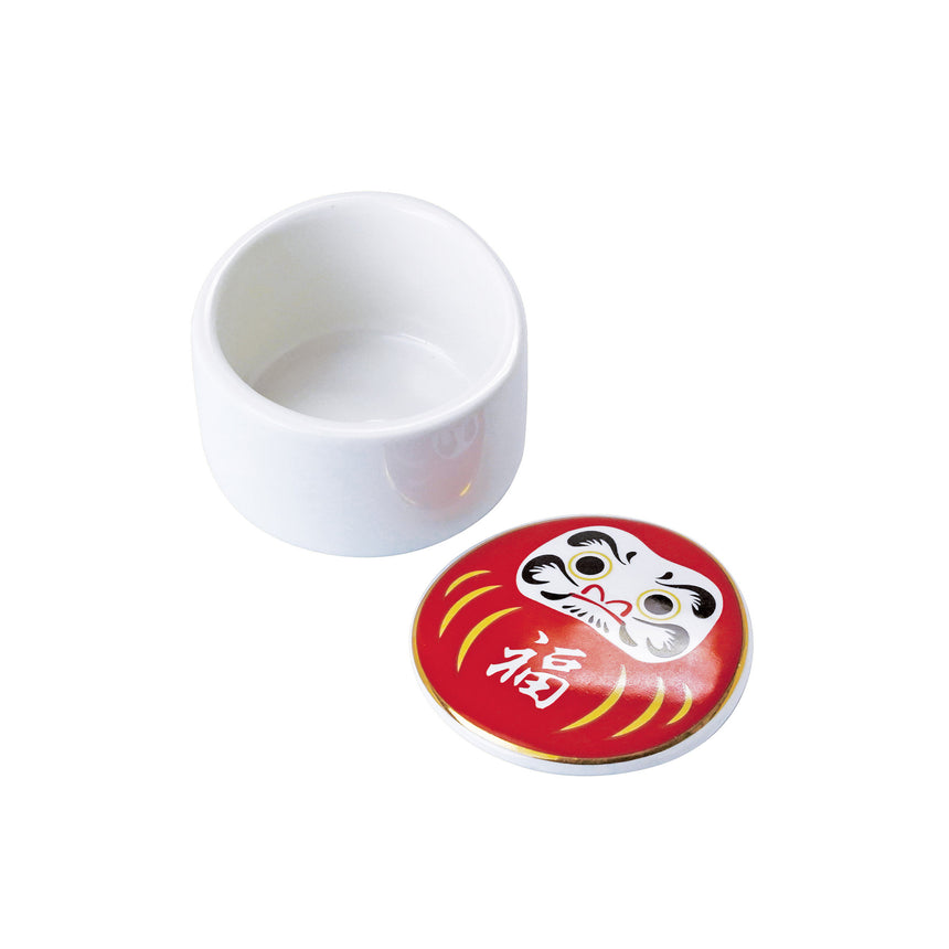 Youbi Porcelain Daruma Bowl with Lid