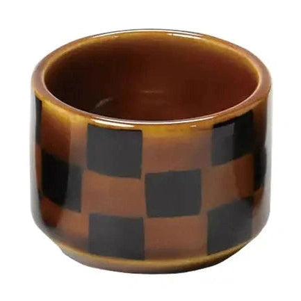 Youbi Porcelain Ichimatsu Check Round Mini Cup 5.5D 3.8H