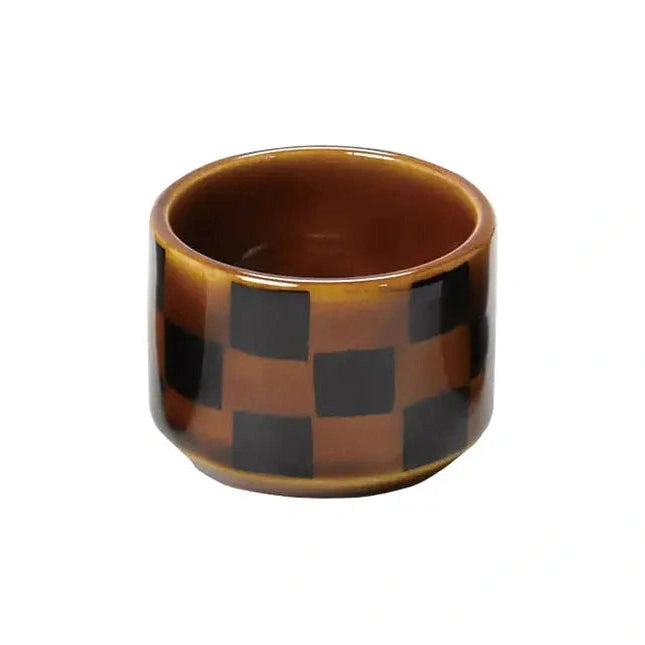 Youbi Porcelain Ichimatsu Check Round Mini Cup 5.5D 3.8H