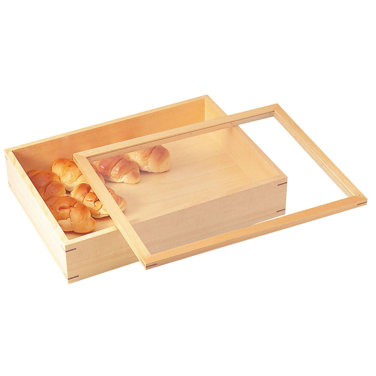 Youbi Wooden Food Box W/Acrylic Lid. 42 × 31 × H10cm