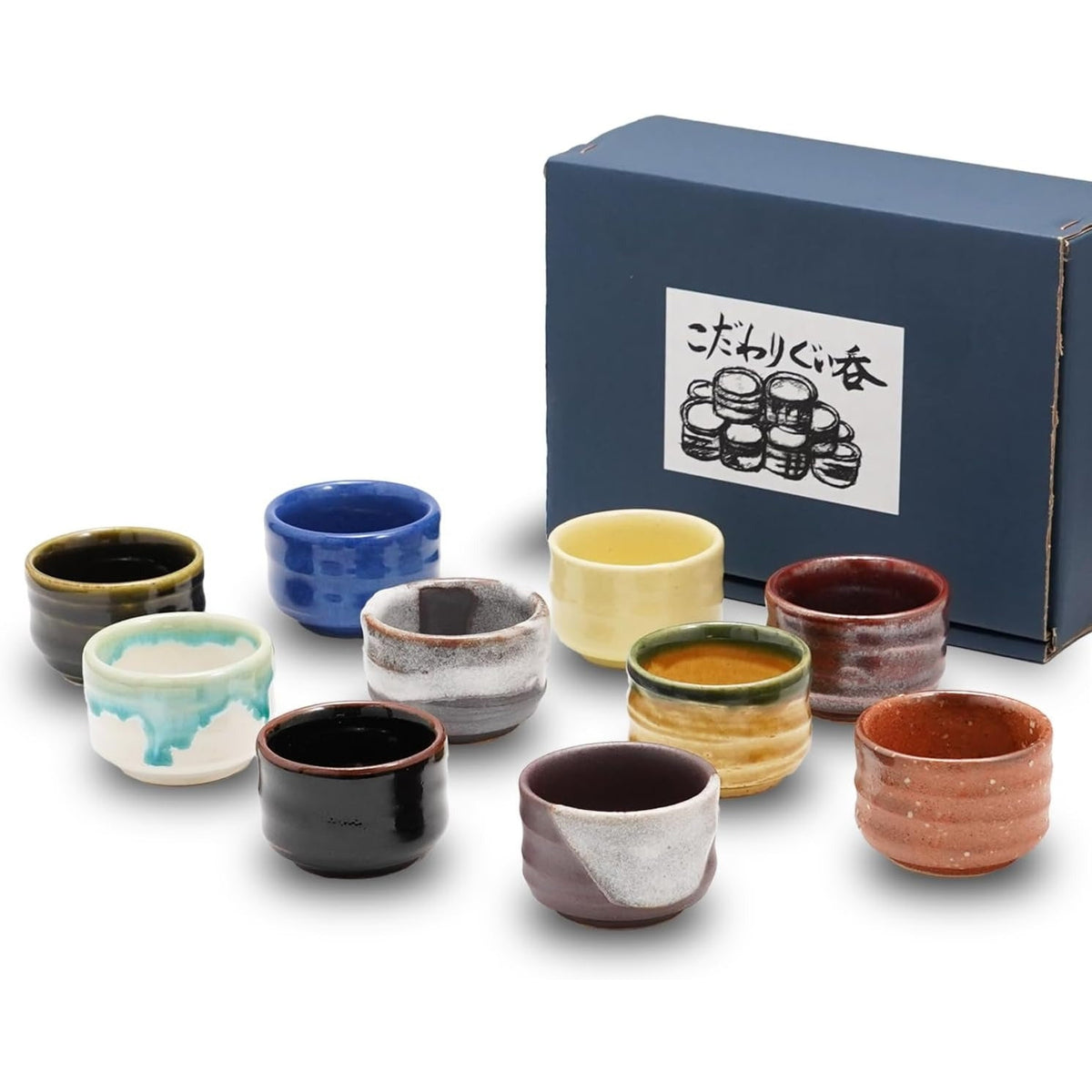 Yugawari Artisan Sake Cup 10P Set