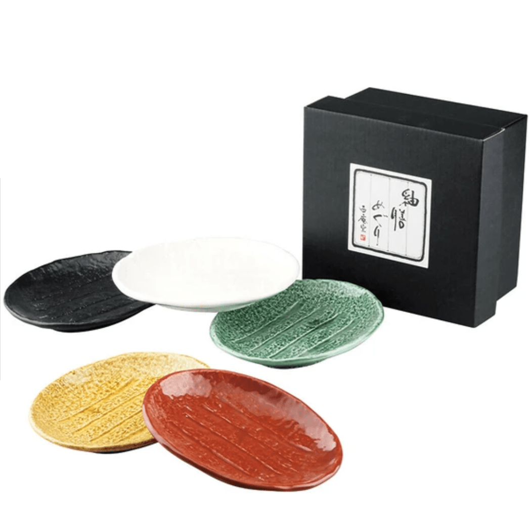 Yuzen Oval Plate 5P Set