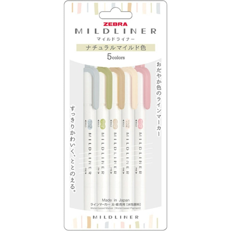Zebra Mildliner 2020 5 colour set