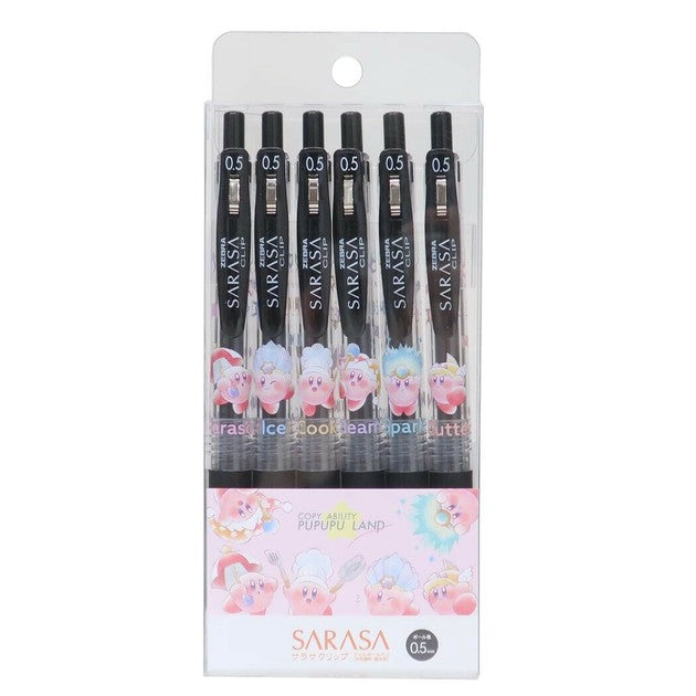 Zebra Sarasa Clip 0.5mm Gel Pen 6P Set - Black - Kirby