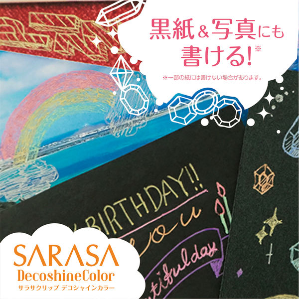Zebra Sarasa Clip Gel Pen Deco Shine 10-Colour Set