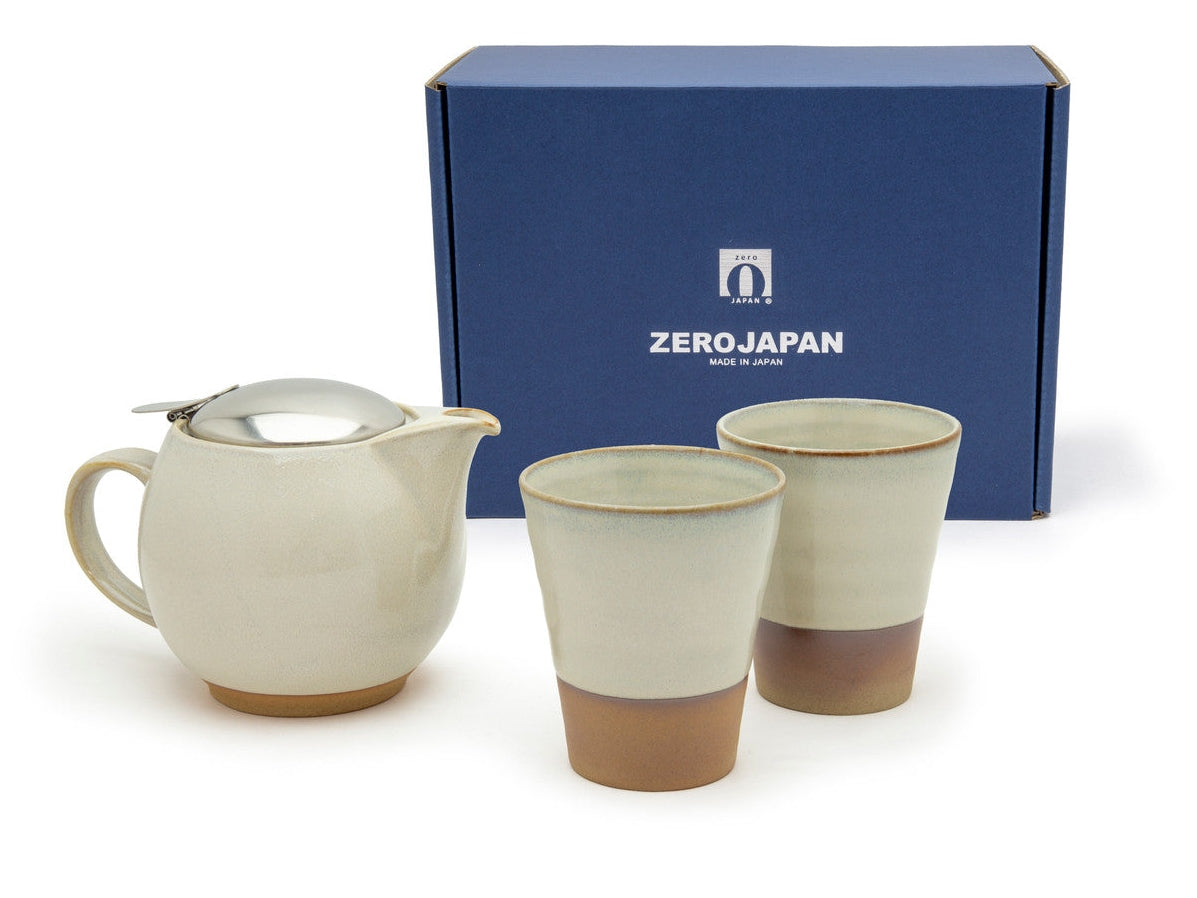 Zero Japan Natural White 450ml Teapot Gift