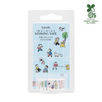 bande Decorative Masking Roll Sticker - People Living in Notebooks, Osanpo Hiyori