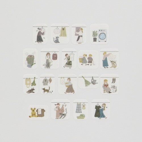 bande Decorative Masking Roll Sticker - Washing Together, Cat and Me