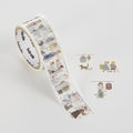 bande Decorative Masking Roll Sticker - Washing Together, Cat and Me