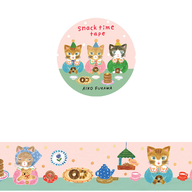 cozyca Hyogensha Foiled Washi Tape - Snack Time