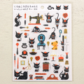 cozyca Kuroneko Isho Clear Sticker Sheet, Robinchan vol.2