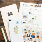 cozyca Mariko Fukuoka Clear Sticker Sheet, Let's Go on a Trip