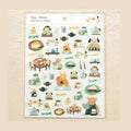 cozyca Mariko Fukuoka Clear Sticker Sheet, Tea Time
