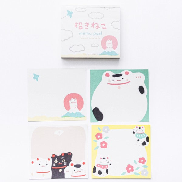 cozyca products Masao Takahata Block Memo - Beckoning Cat