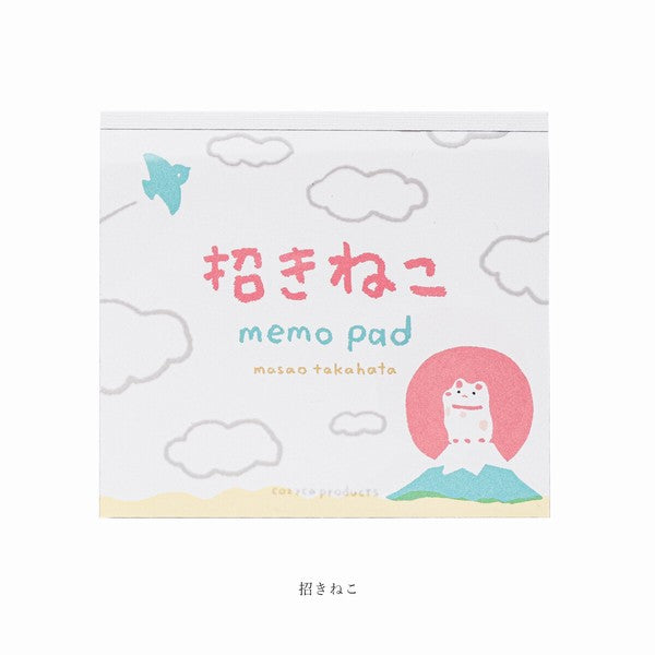 cozyca products Masao Takahata Block Memo - Beckoning Cat