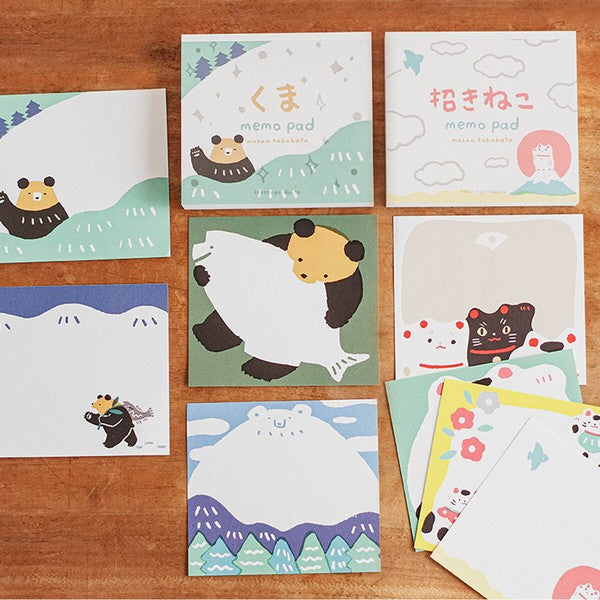 cozyca products Masao Takahata Block Memo - Beckoning Cat