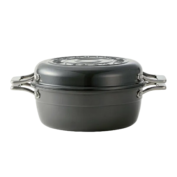 Hokuriku HAMON Enamel Pot 21cm - Indigo