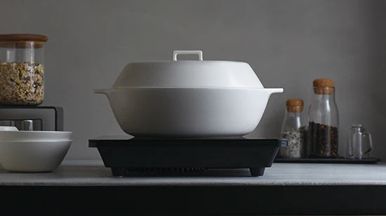 Kinto Kakomi donabe Claypot on induction stove