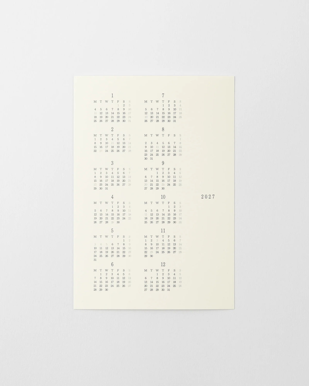 Midori MD Diary Sticker S 2027