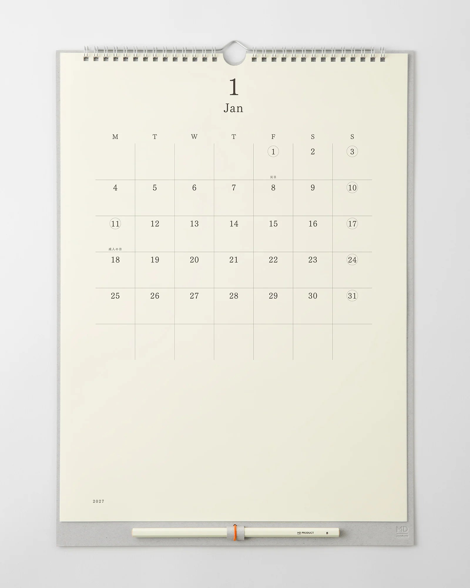 Midori MD Calendar Wall-Hanging 2027