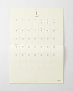 Midori MD Wall Calendar Folded - A3 2027