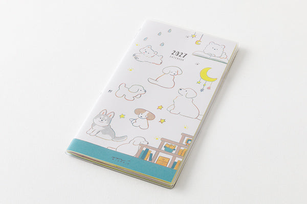 Midori Pocket Diary B6 Slim Dog 2027
