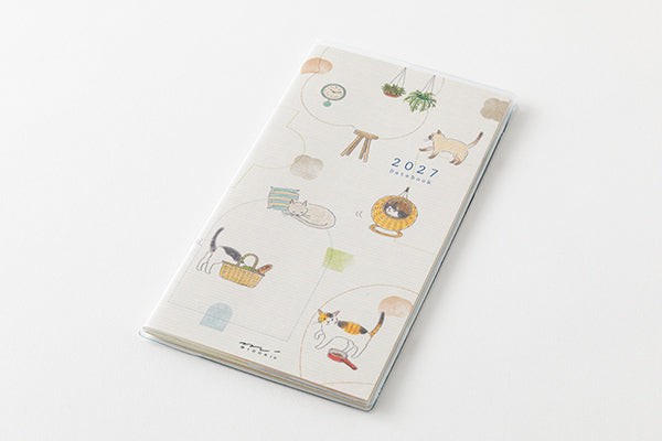Midori Pocket Diary B6 Slim Cat 2027