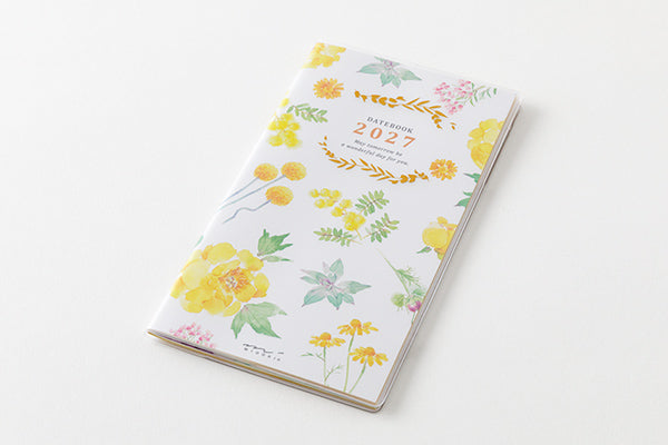 Midori Pocket Diary B6 Slim Country Time Flower 2027