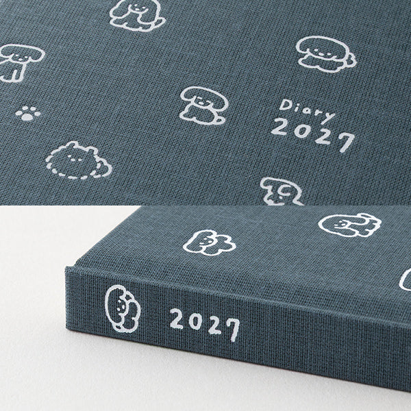 Midori Book Style Diary B6 Variant Dog Navy 2027