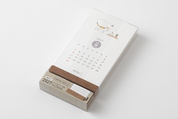 Midori Stand Calendar Cat 2027