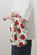 Shimoyama Cotton Tsubaki Camellia Furoshiki 90x90cm