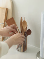Shimoyama Cypress Cutlery Storage Box - 12.5x7x13.5cm