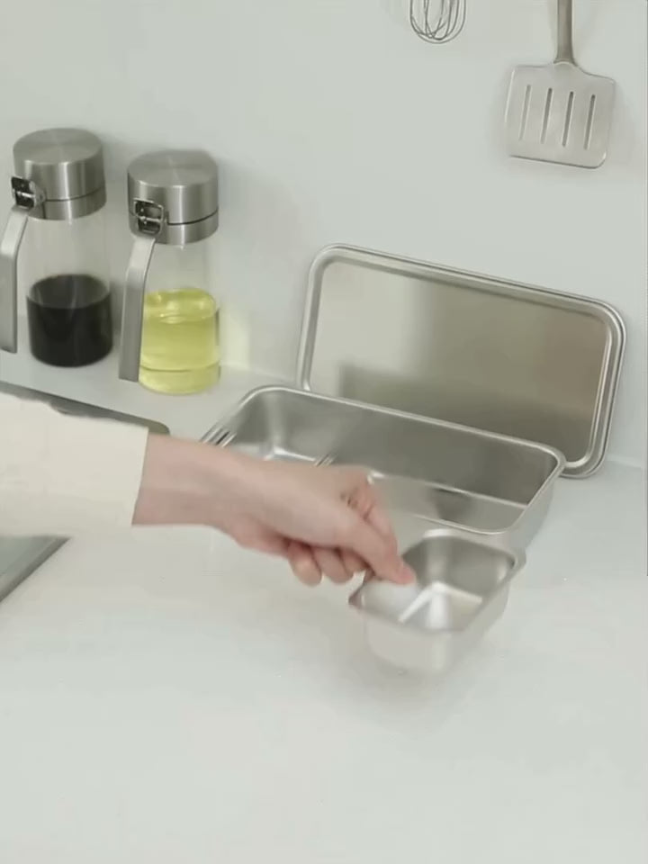 Shimoyama 304 Stainless Steel Seasoning Box - 3 Compartments