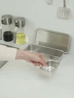 Shimoyama 304 Stainless Steel Seasoning Box - 3 Compartments